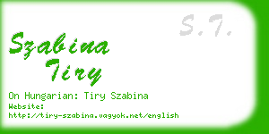 szabina tiry business card